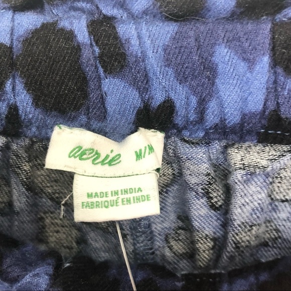 Aerie Cheetah Print Blue and Black Grey Lounge Sleep Pant NWT SZ M - Picture 9 of 12